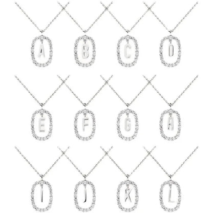 925 Silver Initial Necklace