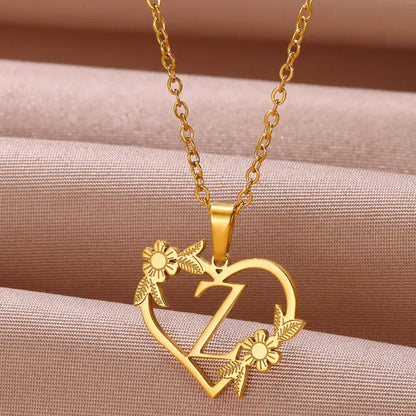 Custome Gold Initial Necklace