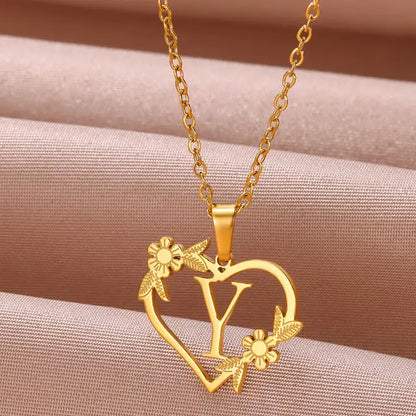 Custome Gold Initial Necklace