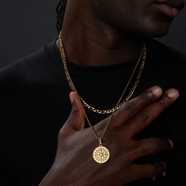 Vnox Layered Necklaces for Men