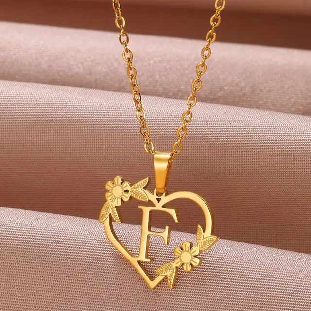 Custome Gold Initial Necklace