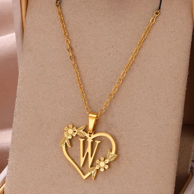 Custome Gold Initial Necklace