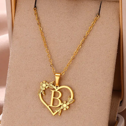 Custome Gold Initial Necklace