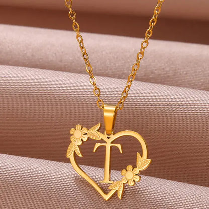 Custome Gold Initial Necklace