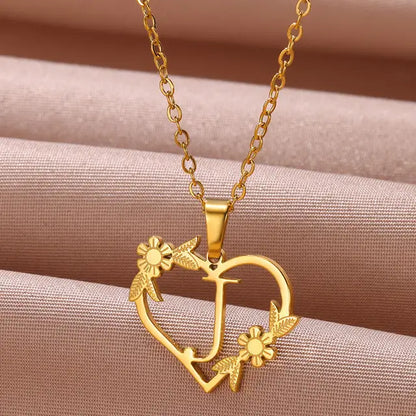 Custome Gold Initial Necklace