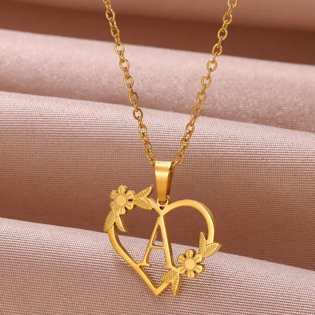 Custome Gold Initial Necklace