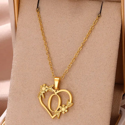 Custome Gold Initial Necklace