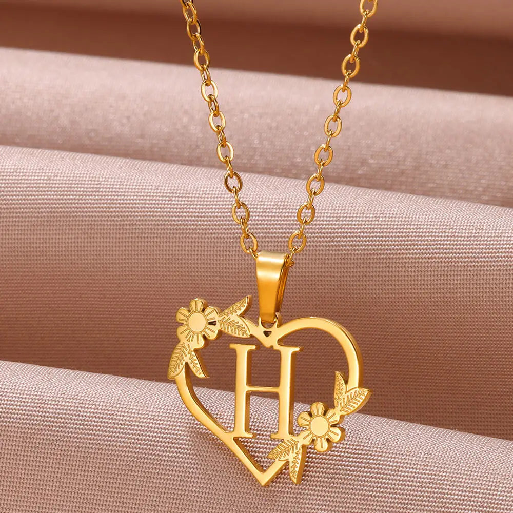 Custome Gold Initial Necklace