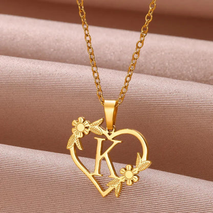 Custome Gold Initial Necklace