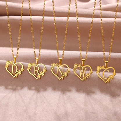 Custome Gold Initial Necklace